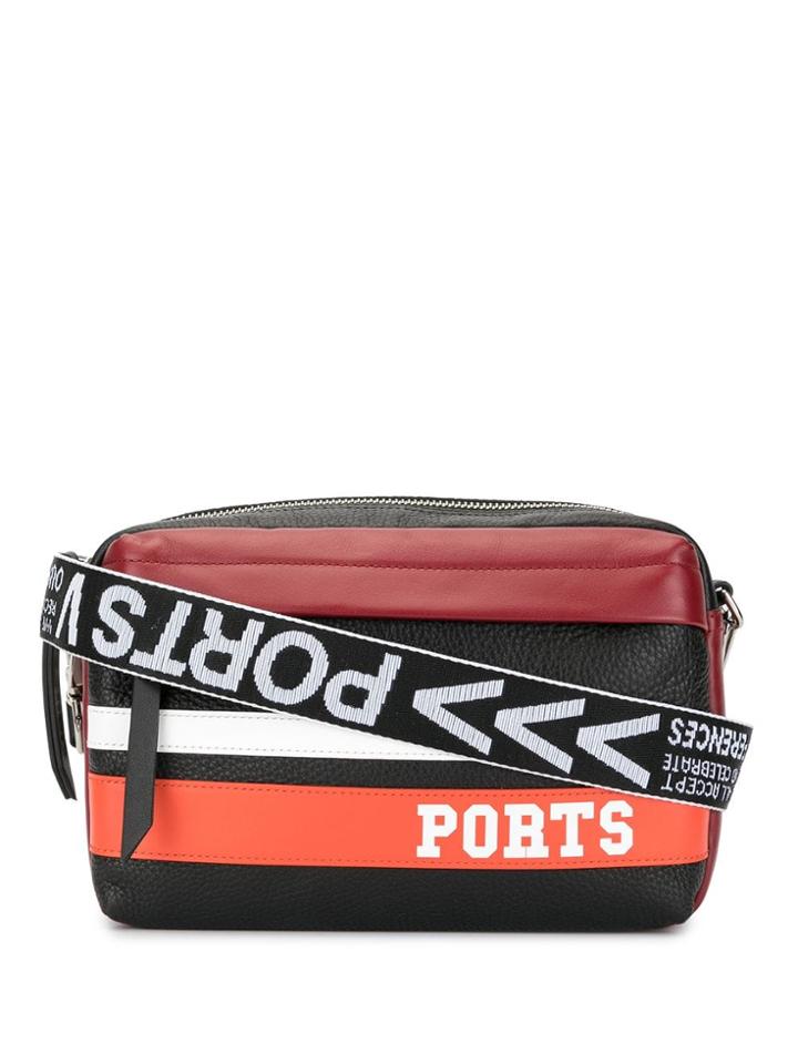 Ports V Logo Stripe Shoulder Bag - Multicolour