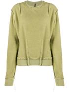 Unravel Project Reverse-effect Sweatshirt - Green