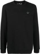 Raf Simons X Fred Perry Wreath Plaque Sweater - Black