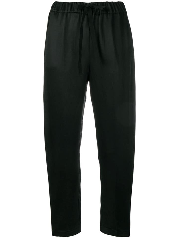 Semicouture Drawstring Tapered Trousers - Black