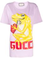 Gucci Frog Motif Printed T-shirt - Pink