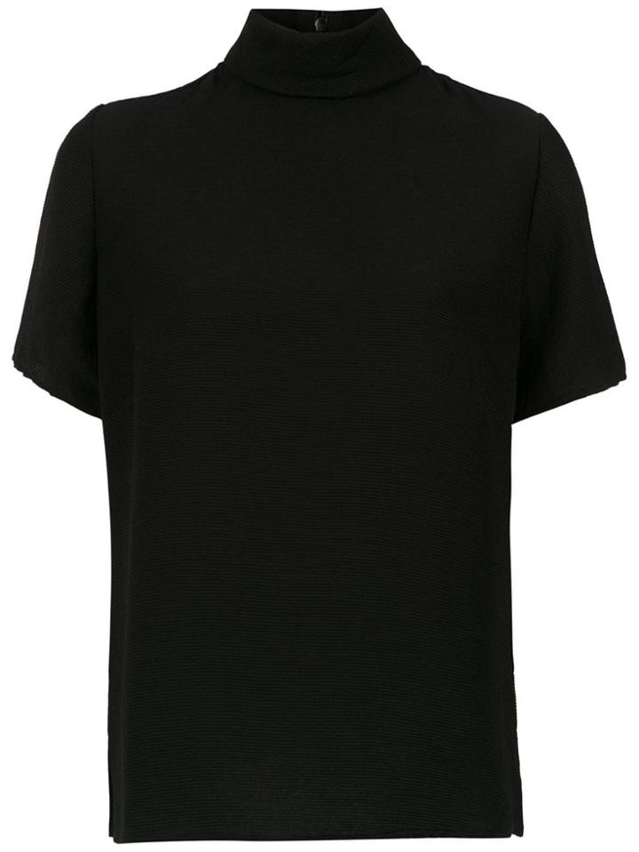 Olympiah High Neck Castello Blouse - Black