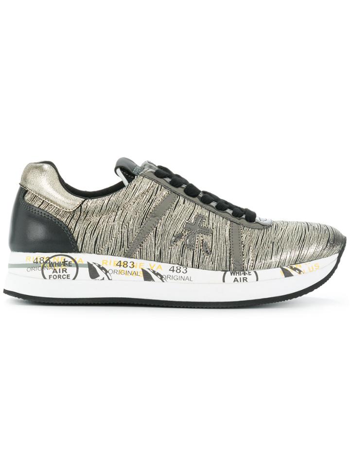 White Premiata Conny Sneakers - Metallic