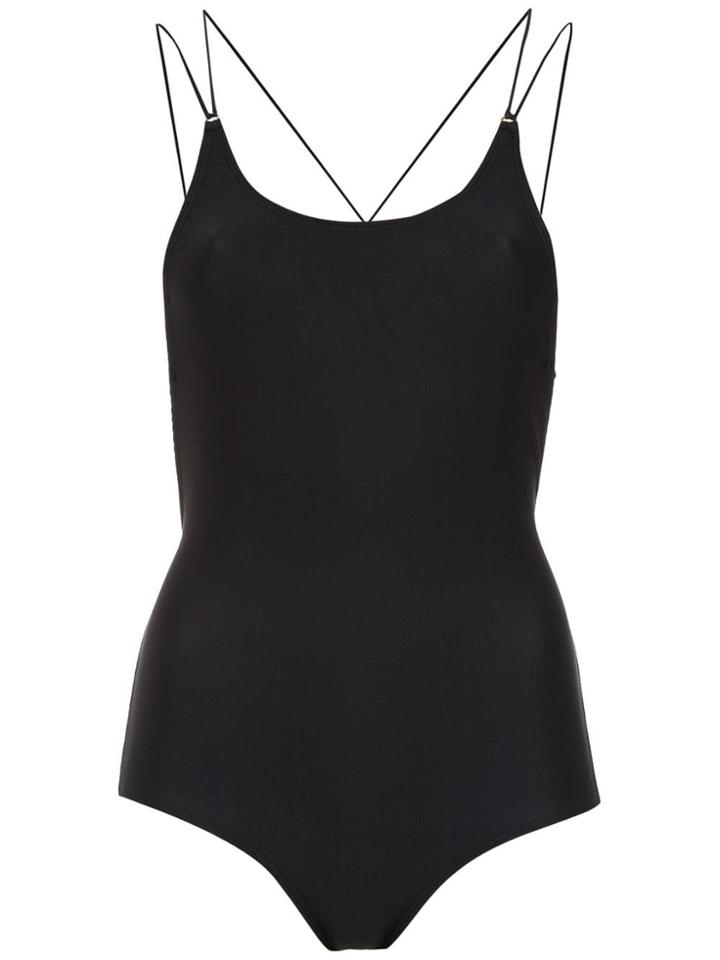 Reinaldo Lourenço Spaghetti Straps Bodysuit - Black