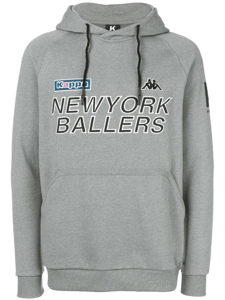 Kappa Kontroll Slogan-print Hoodie - Grey