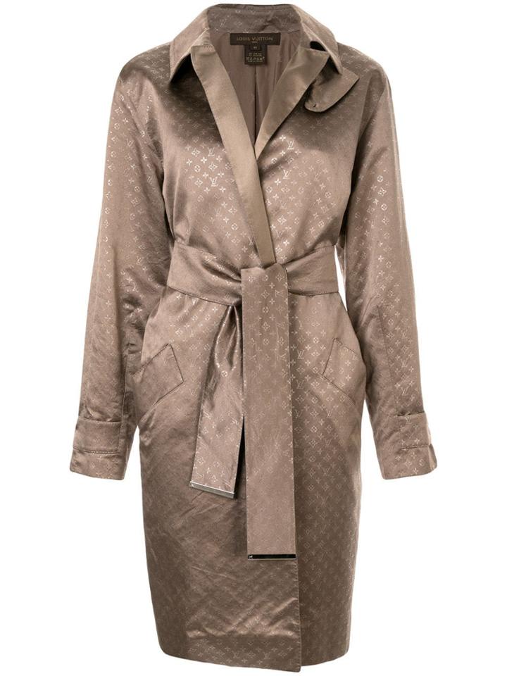 Louis Vuitton Pre-owned Jacquard Monogram Coat - Brown