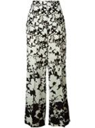 Twin-set Floral Print Trousers, Women's, Size: Medium, Black, Viscose