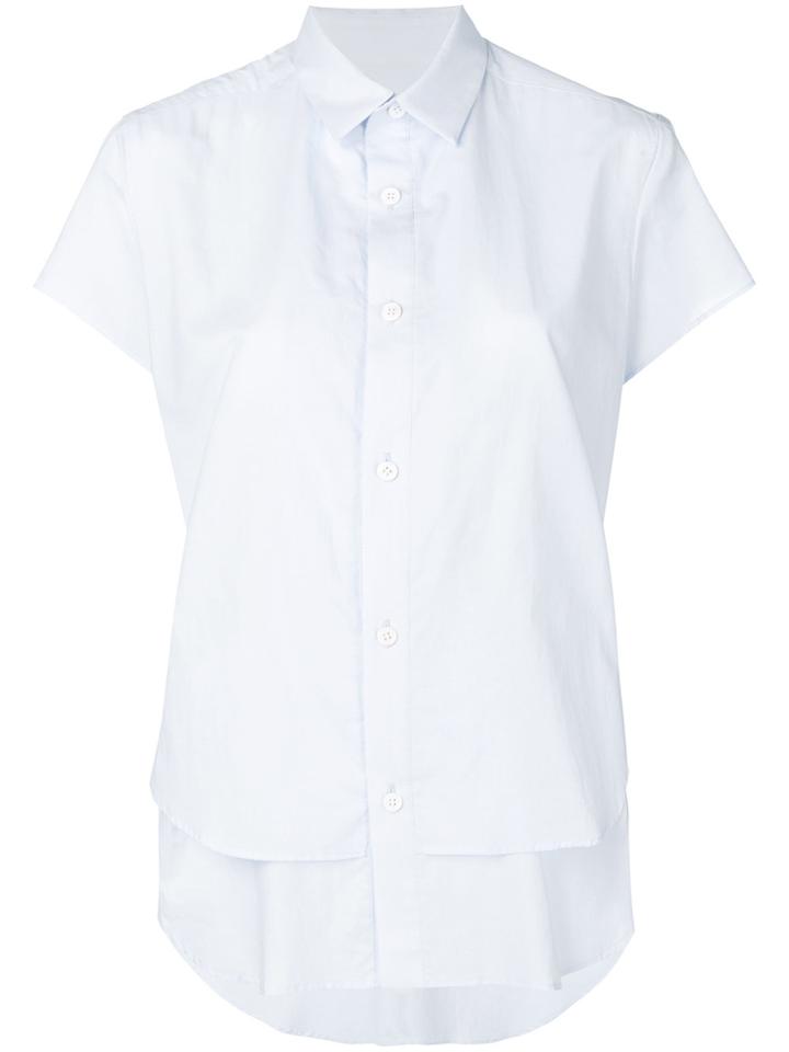 Y's Double Scoop Hem Shirt - Blue