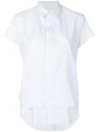 Y's Double Scoop Hem Shirt - Blue