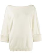 P.a.r.o.s.h. Cropped Sleeves Jumper - White