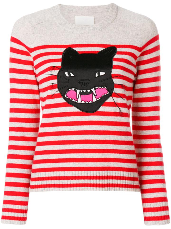 Zadig & Voltaire Lilo Striped Cat Jumper - Nude & Neutrals