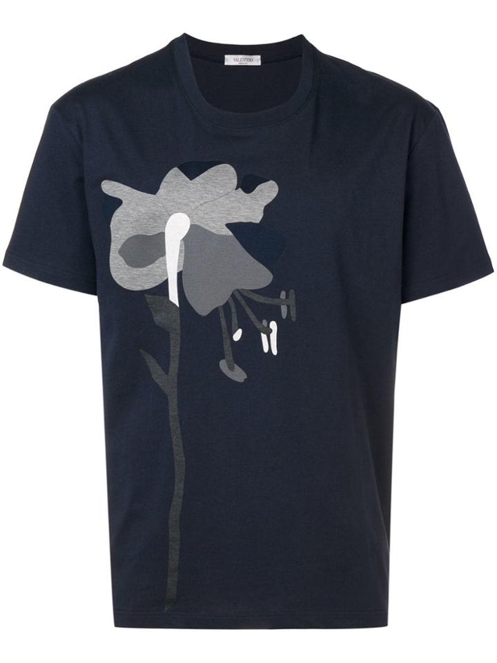 Valentino Heat-sealed Flower T-shirt - Blue