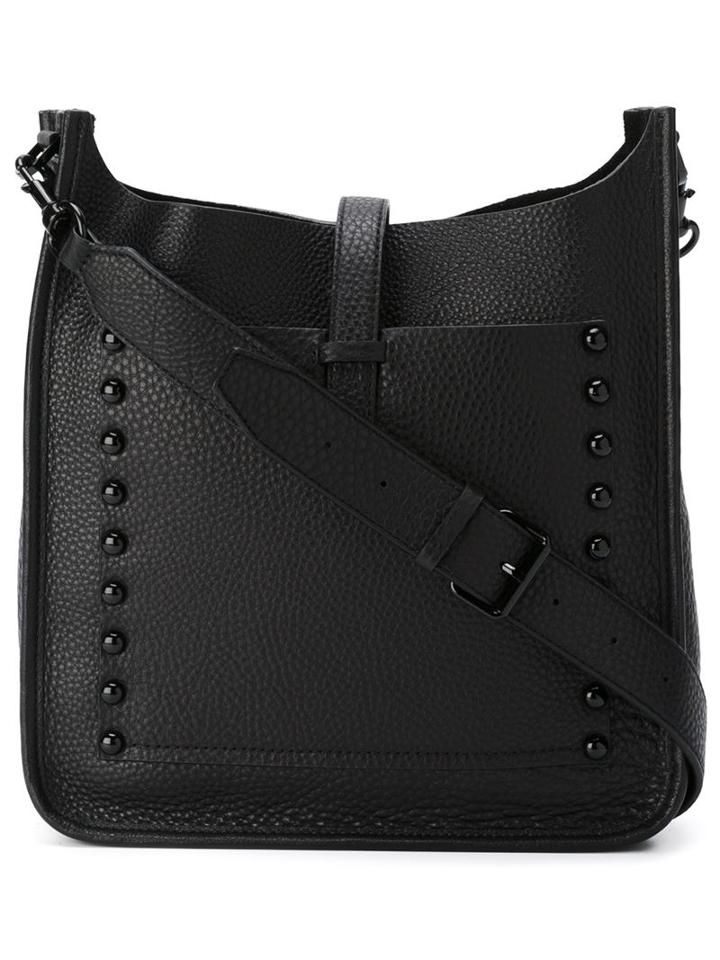 Rebecca Minkoff Studded Messenger Bag, Black, Leather