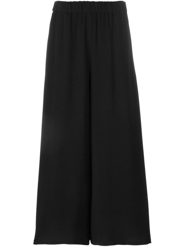 Amen Pleated Palazzo Pants, Women's, Size: 42, Black, Viscose/spandex/elastane