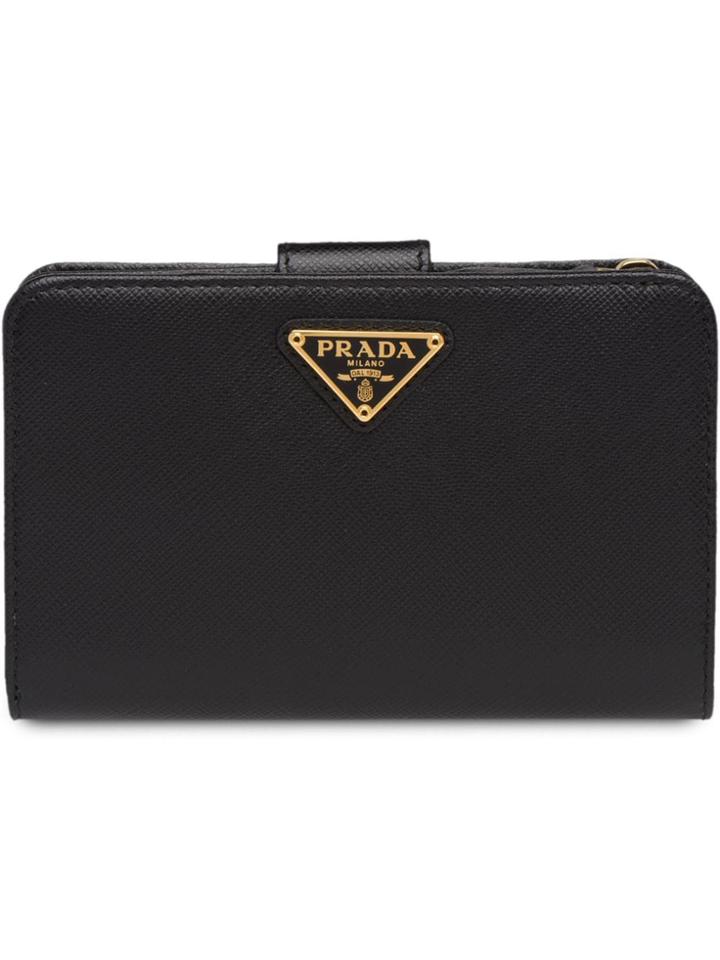 Prada Medium Logo Wallet - Black