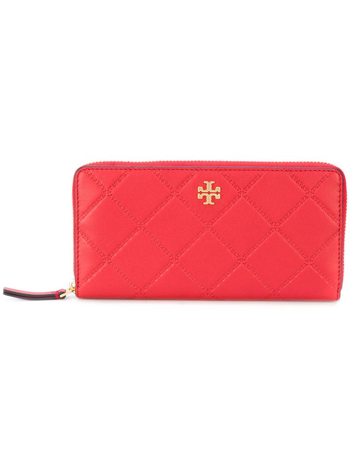 Tory Burch Zip Around Wallet - Red