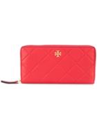 Tory Burch Zip Around Wallet - Red