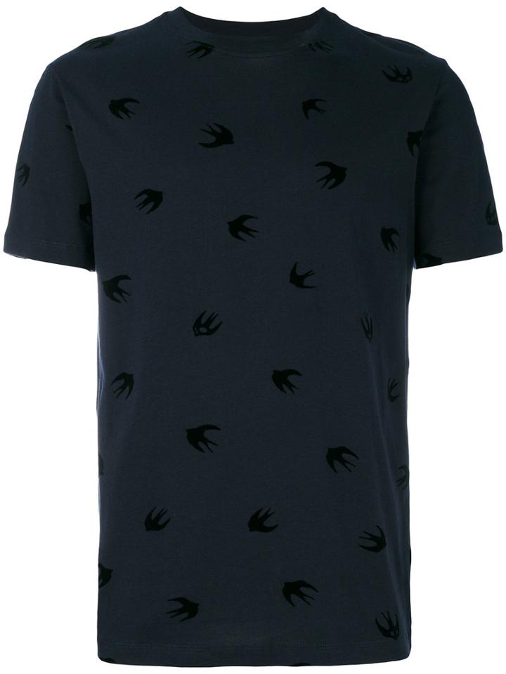 Mcq Alexander Mcqueen - Swallow Print T-shirt - Men - Cotton - M, Blue, Cotton