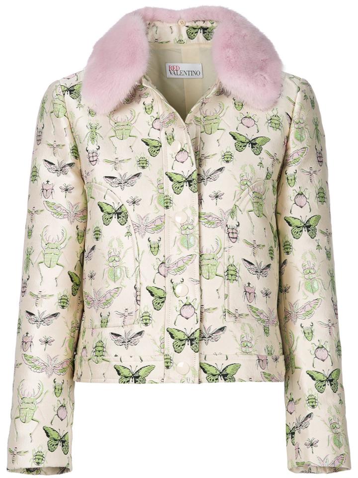 Red Valentino Jacquard Insect Cropped Jacket - Nude & Neutrals