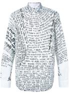 Oamc Text Print Shirt - White