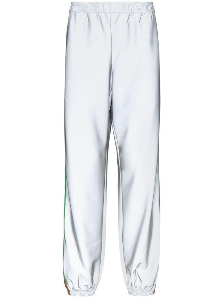 Gucci Reflective Web Stripe Track Pants - Grey