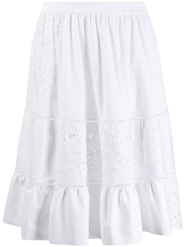 Ermanno Scervino Floral Detail Skirt - White