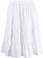 Ermanno Scervino Floral Detail Skirt - White