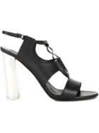 Salvatore Ferragamo Galilea Sandals, Women's, Size: 9.5, Black, Calf Leather