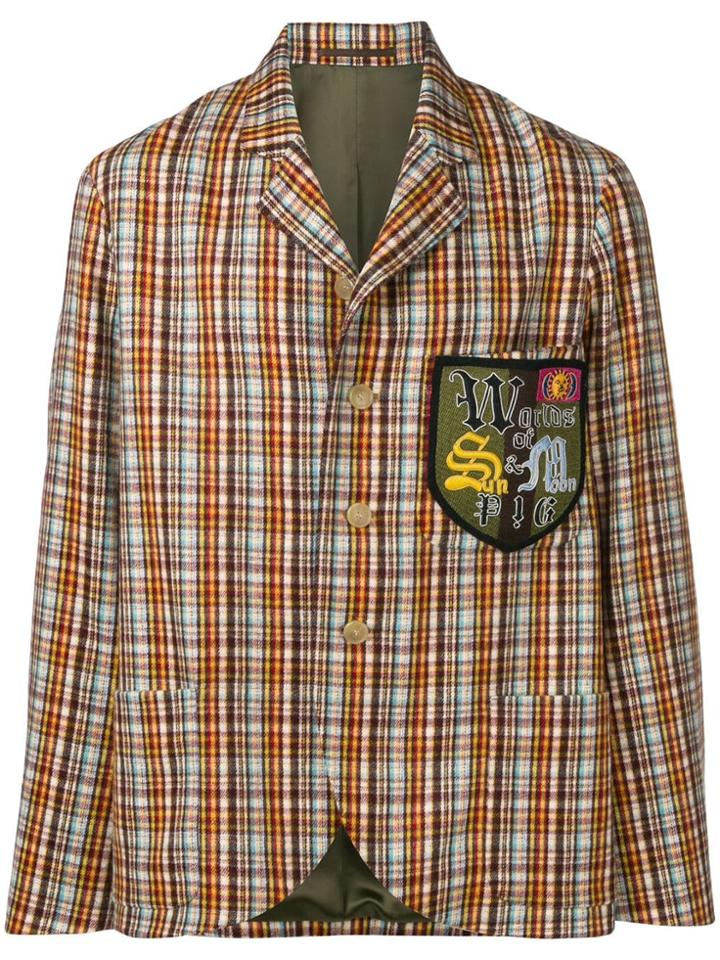 Walter Van Beirendonck Oversized Check Blazer - Neutrals