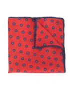 Canali Flower Spot Pocket Square - Red