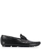 Roberto Cavalli Mirror Snake Loafers - Black