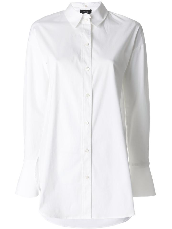 Theory Flared Cuff Shirt - White