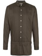 Maison Mihara Yasuhiro Long Sleeved Belted Shirt - Brown