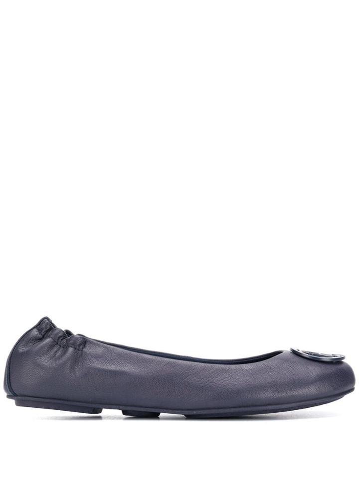Tommy Hilfiger Logo Ballerina Pumps - Blue