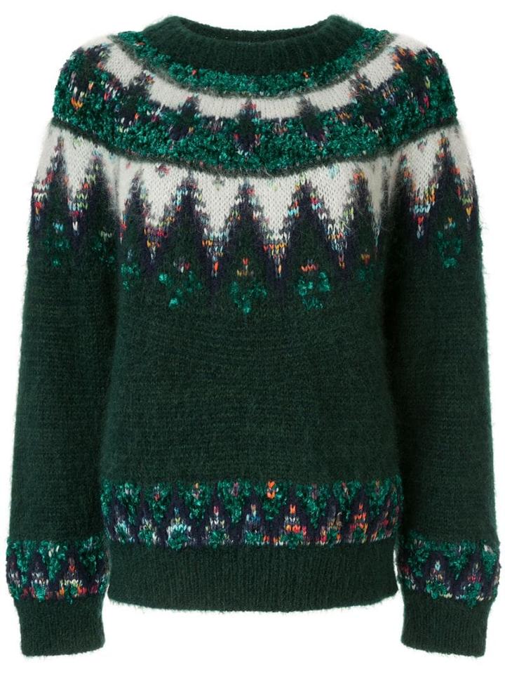 Coohem Mohair Nordic Jumper - Green