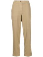 Aspesi Creased Cropped Trousers - Neutrals