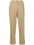 Aspesi Creased Cropped Trousers - Neutrals