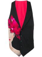 Yohji Yamamoto Graphic Print Waistcoat - Black