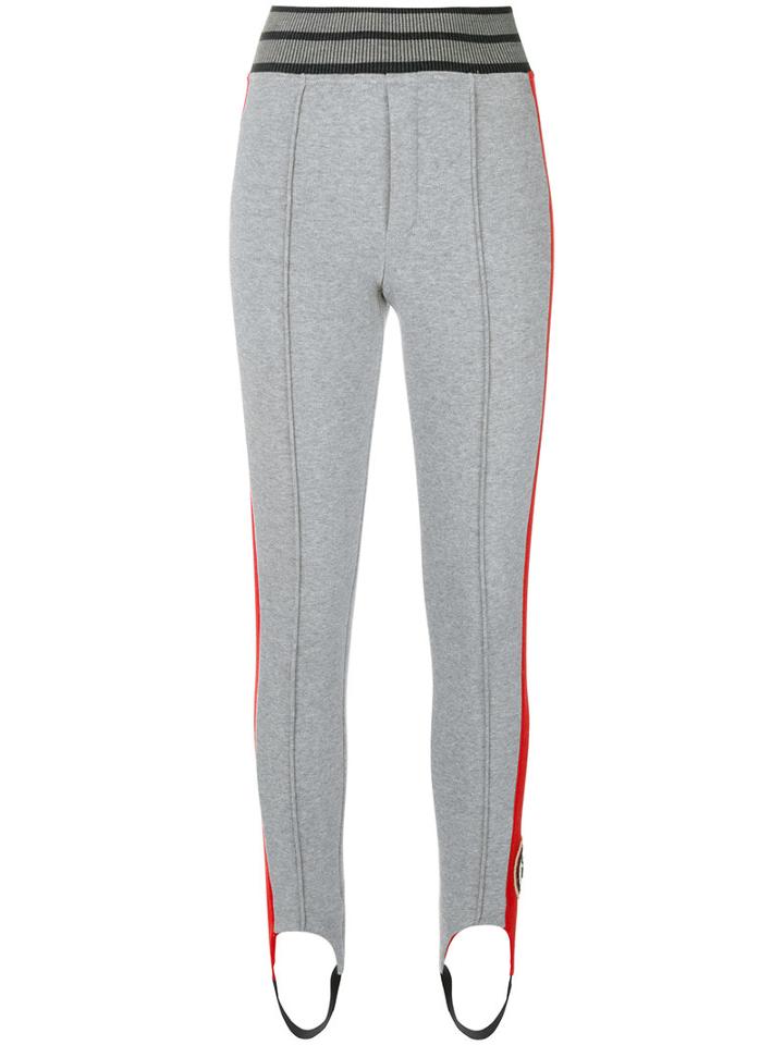 Mr & Mrs Italy - Embroidered Sweat Leggings - Women - Cotton/wool - 42, Grey, Cotton/wool