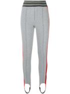 Mr & Mrs Italy - Embroidered Sweat Leggings - Women - Cotton/wool - 42, Grey, Cotton/wool