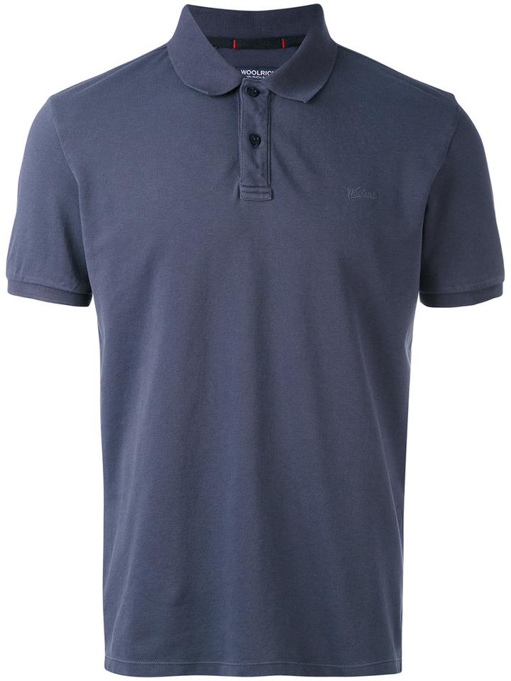 Woolrich - Classic Polo Shirt - Men - Cotton/spandex/elastane - L, Blue, Cotton/spandex/elastane