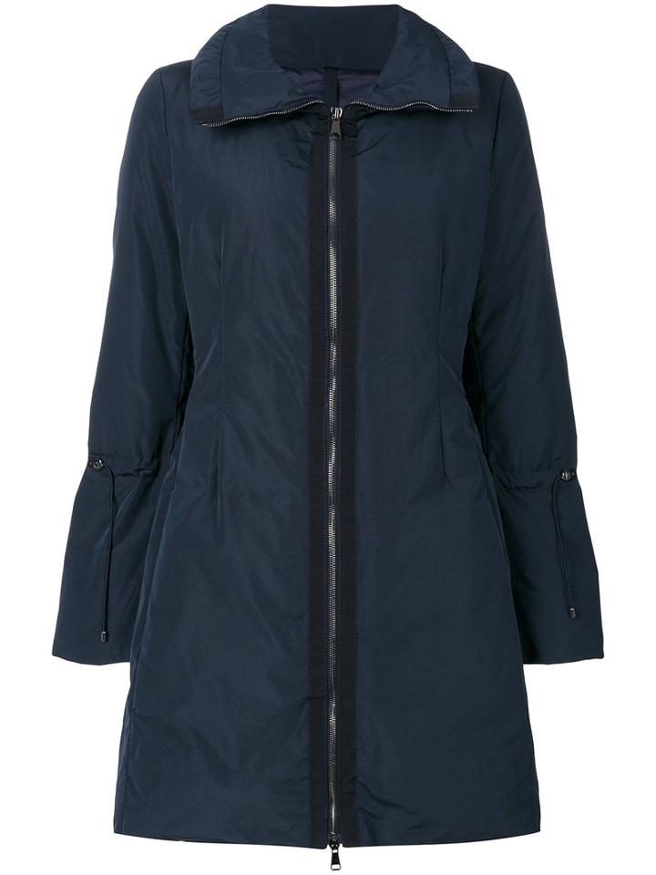 Moncler - Marine Coat - Women - Feather Down/polyamide/polyester - 1, Blue, Feather Down/polyamide/polyester