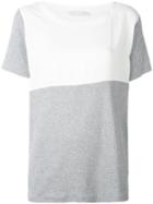 Fabiana Filippi - Contrast T-shirt - Women - Silk/cotton/spandex/elastane/acetate - 46, White, Silk/cotton/spandex/elastane/acetate