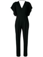 Andrea Marques V-neck Jumpsuit, Women's, Size: 38, Black, Acetate/viscose