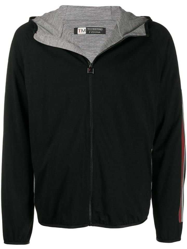 Z Zegna Hooded Active Jacket - Black