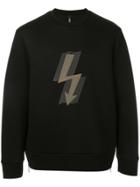Neil Barrett Thunderbolt Print Sweatshirt - Black