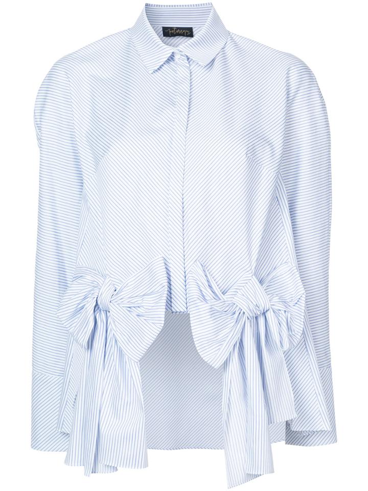 Petersyn Side Bow Shirt - White