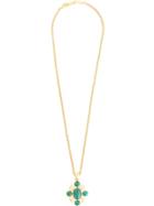 Chanel Pre-owned Embellished Cc Motif Necklace - Gold