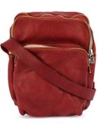Guidi Zipped Shoulder Bag - Red