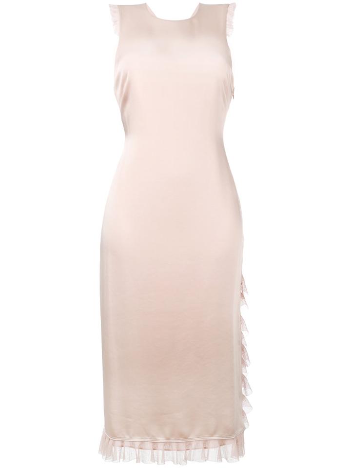 Elizabeth And James - Cross Back Cocktail Dress - Women - Polyester/acetate - 4, Nude/neutrals, Polyester/acetate